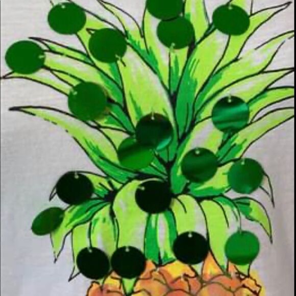 NWT CARIBBEAN JOE Bling Pineapple Top Small - Picture 5 of 7